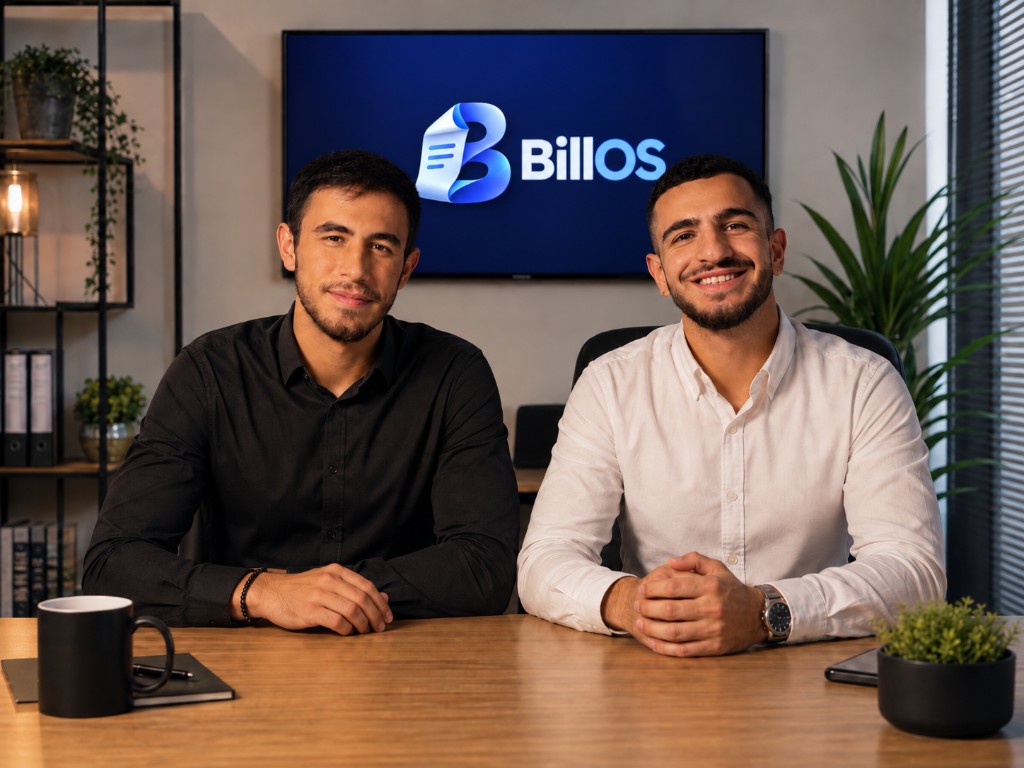 מימין: בר אסולין, משמאל: בר אביזמר · מייסדי BillOS